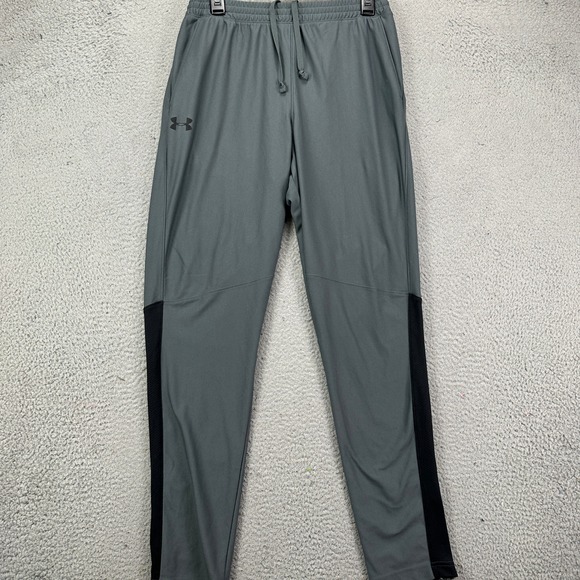 Under Armour Sweatpants Mens Large Gray Lightweight Elastic Waist Pocket Fitted